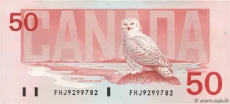 Canada 50 Dollars, 1988 reverse