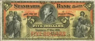 Canada 5 Dollars, 1891 obverse