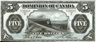 Canada 5 Dollars, 1912 image
