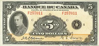 Canada 5 Dollars, 1935 image