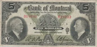 Canada 5 Dollars, 1935 obverse