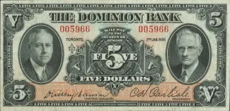 Canada 5 Dollars, 1935 obverse