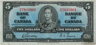 Canada 5 Dollars, 1937 image