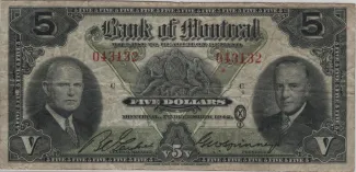 Canada 5 Dollars, 1942 obverse