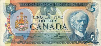 Canada 5 Dollars, 1979 image