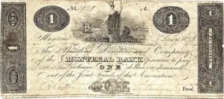 Canadian provinces 1 Dollar, 1821 obverse