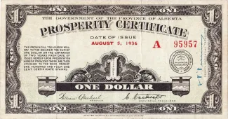 Canadian provinces 1 Dollar, 1936 obverse