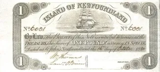 Canadian provinces 1 Pound, 1850 obverse