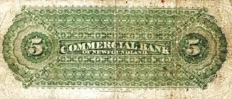 Canadian provinces 5 Dollars, 1888 reverse