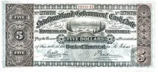 Canadian provinces 5 Dollars, 1910-1913 obverse