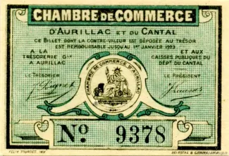 Cantal, Department of 25 Centimes, 1917-1923 P-16 obverse