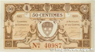 Cantal, Department of 50 Centimes, 1915-1920 P-16 obverse