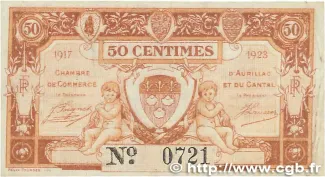 Cantal, Department of 50 Centimes, 1917-1923 P-16