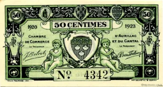 Cantal, Department of 50 Centimes, 1920-1923 P-16 obverse