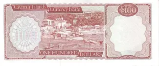 Cayman Islands 100 Dollars - Elizabeth II, 1974 reverse
