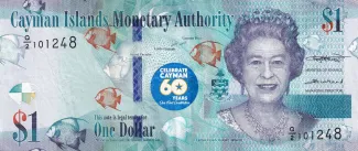 Cayman Islands 1 Dollar, 2018 obverse