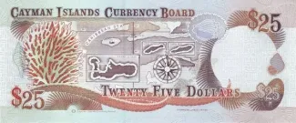 Cayman Islands 25 Dollars - Elizabeth II, 1996 reverse