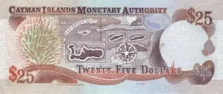 Cayman Islands 25 Dollars - Elizabeth II, 1998 reverse