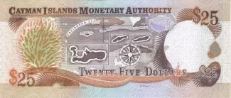 Cayman Islands 25 Dollars - Elizabeth II, 2003-2006 reverse