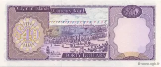 Cayman Islands 40 Dollars - Elizabeth II, 1981 reverse