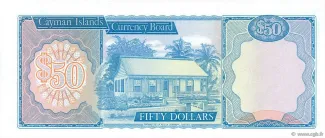 Cayman Islands 50 Dollars - Elizabeth II, 1974 reverse