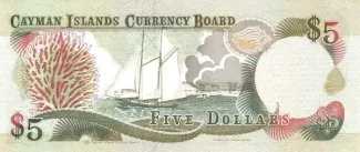 Cayman Islands 5 Dollars - Elizabeth II, 1996 reverse