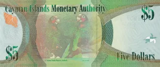 Cayman Islands 5 Dollars - Elizabeth II, 2010-2018 reverse