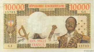Central African Republic 10.000 Francs, 1976 image
