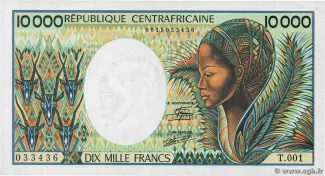 Central African Republic 10.000 Francs, 1983 image