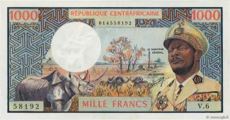 Central African Republic 1.000 Francs, 1974 image