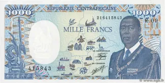 Central African Republic 1.000 Francs, 1990 image