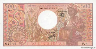 Central African Republic 500 Francs, 1981 image
