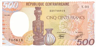 Central African Republic 500 Francs, 1991 image