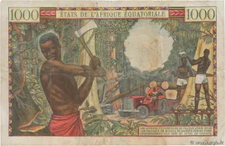 Central African States 1.000 Francs, 1963 reverse