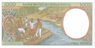 Central African States 1.000 Francs, 1993-2002 reverse