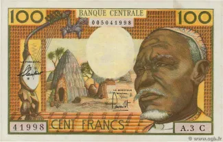 Central African States 100 Francs, 1963 image