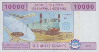 Central African States 10.000 Francs, 2002-2022 reverse