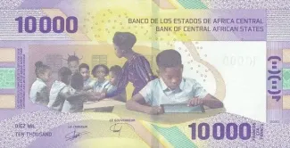 Central African States 10.000 Francs CFA, 2020 reverse