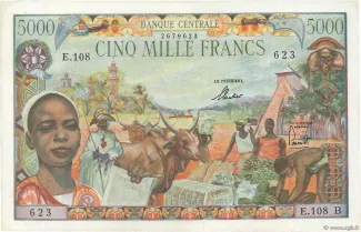 Central African States 5.000 Francs, 1963 image