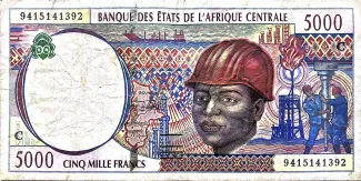 Central African States 5.000 Francs, 2002 image
