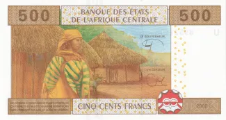 Central African States 500 Francs, 2002-2021 reverse