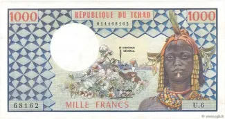 Chad 1.000 Francs, 1978 obverse