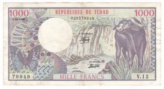 Chad 1.000 Francs, 1980-1984 obverse