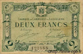 French notgeld 2 Francs, 1915 image