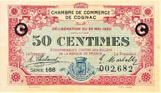 French notgeld 50 Centimes, 1920 obverse