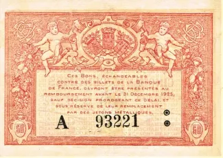 French notgeld 50 Centimes, 1917 reverse