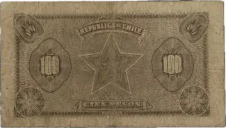 Chile 100 Pesos, 1925 reverse