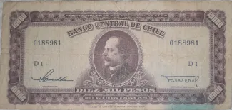 Chile 10.000 Pesos, 1958 image