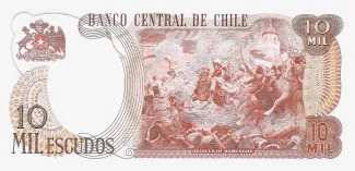 Chile 10.000 Escudos, 1974-1975 reverse
