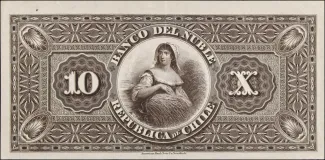 Chile 10 Pesos, 1890 reverse